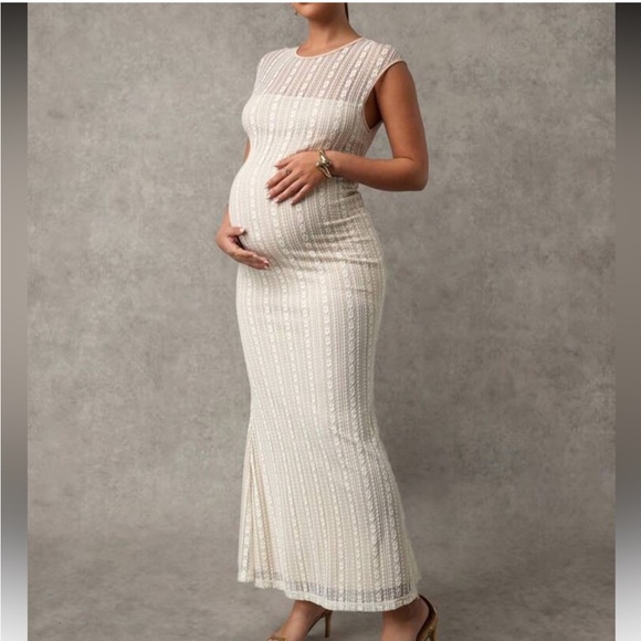 Maternity Dress Cream S NWOT - Picture 1 of 5
